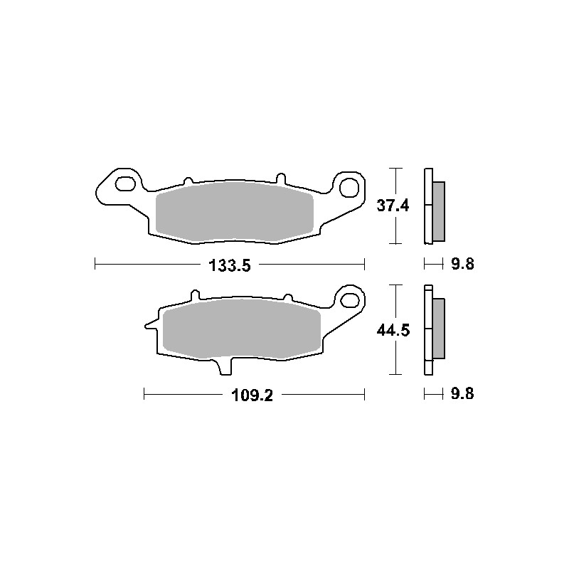 SBS KLOCKI HAMULCOWE KH231 STREET EXCEL/RACING SINTER KOLOR ZŁOTY PASUJE DO SUZUKI 1800 INTRUDER `06 TYŁ